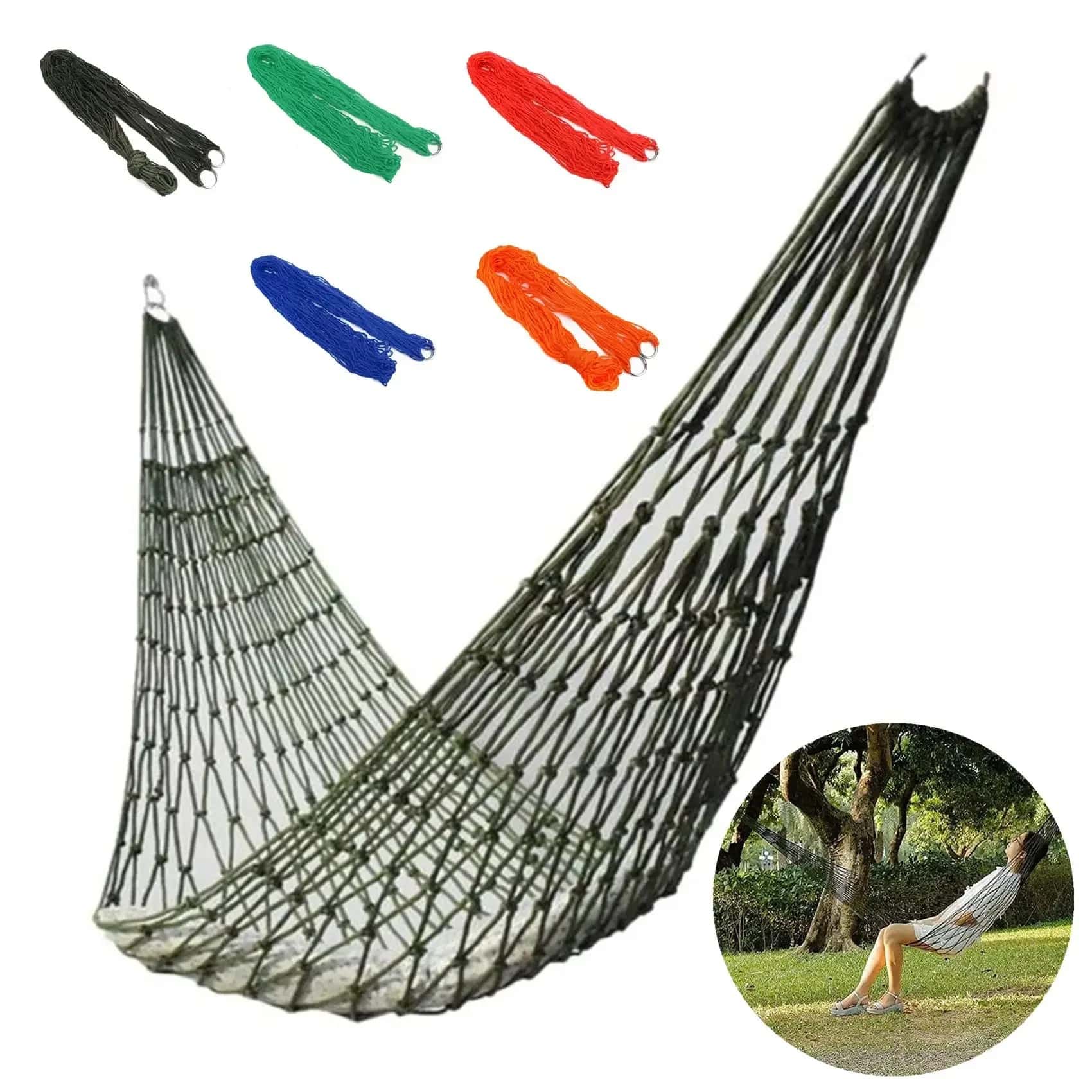 Heavy-Duty Mesh Rope Hammock