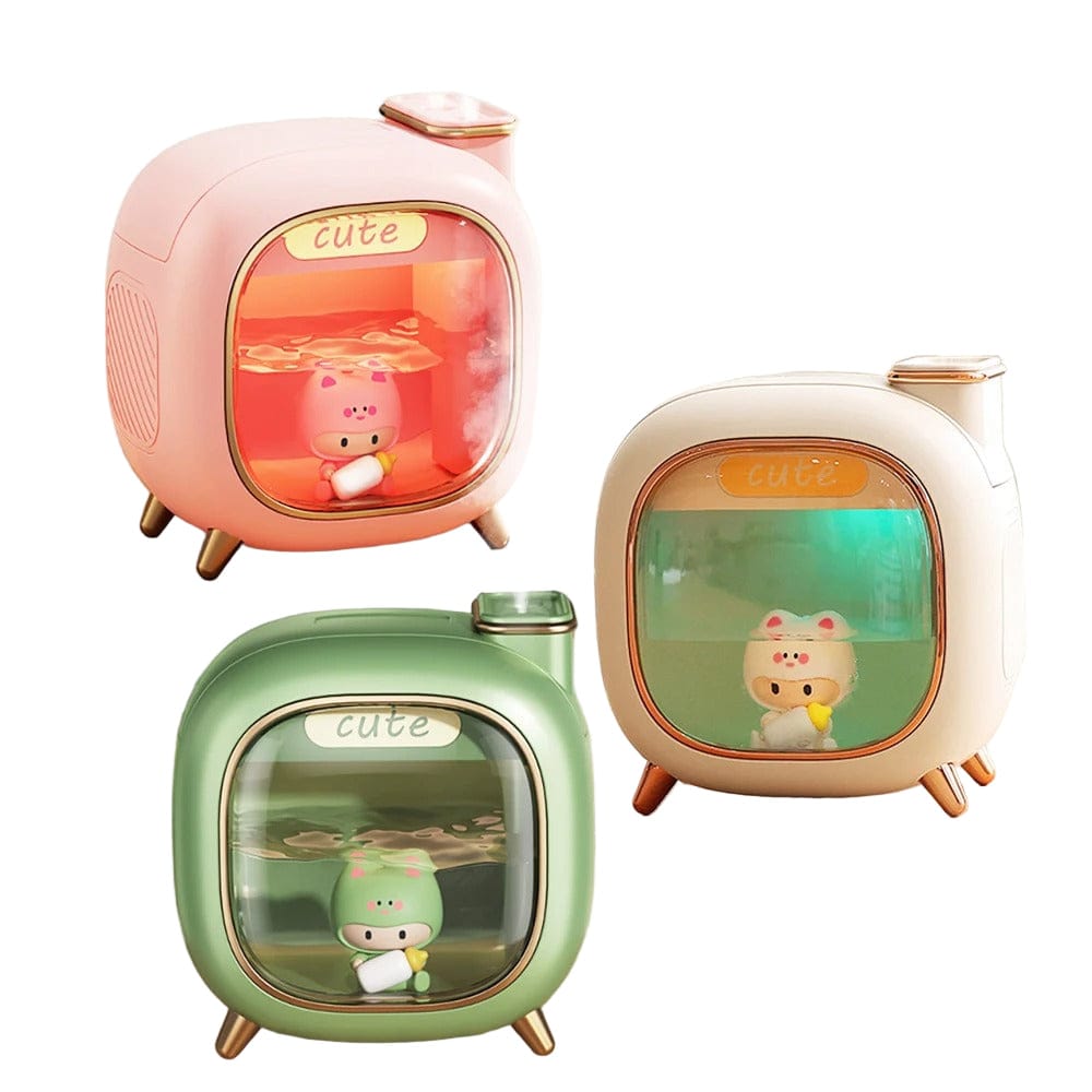 500ml Ultrasonic Cartoon Air Humidifier with Double Spray Lights