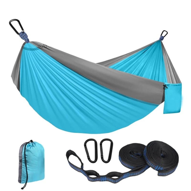 Portable Camping Hammock with Tree Straps & Carry Bag