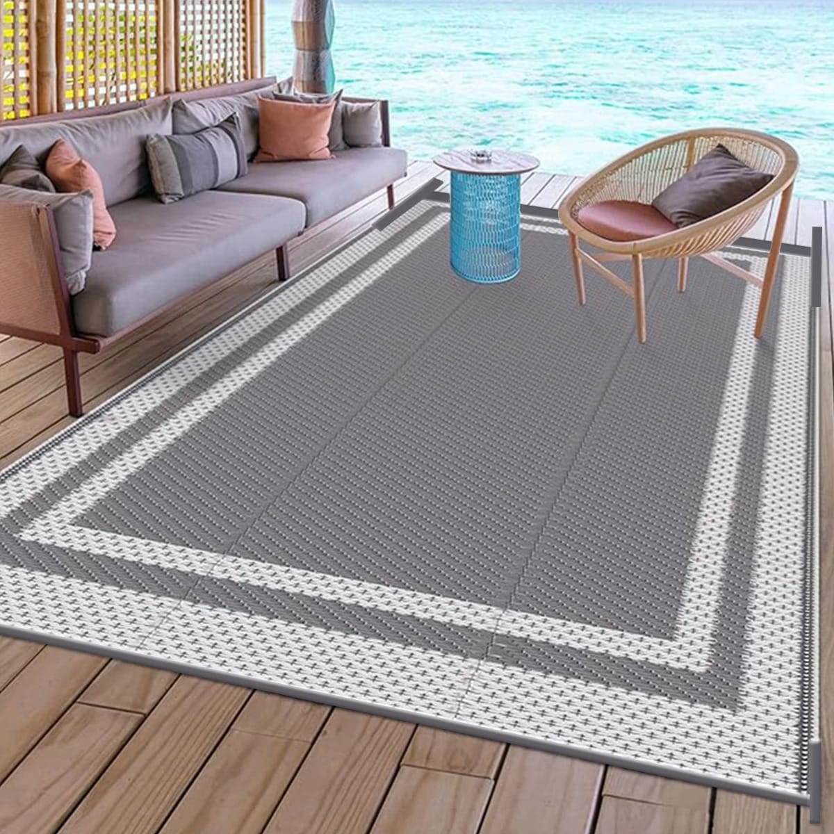 Outdoor Mat with Ground Pegs