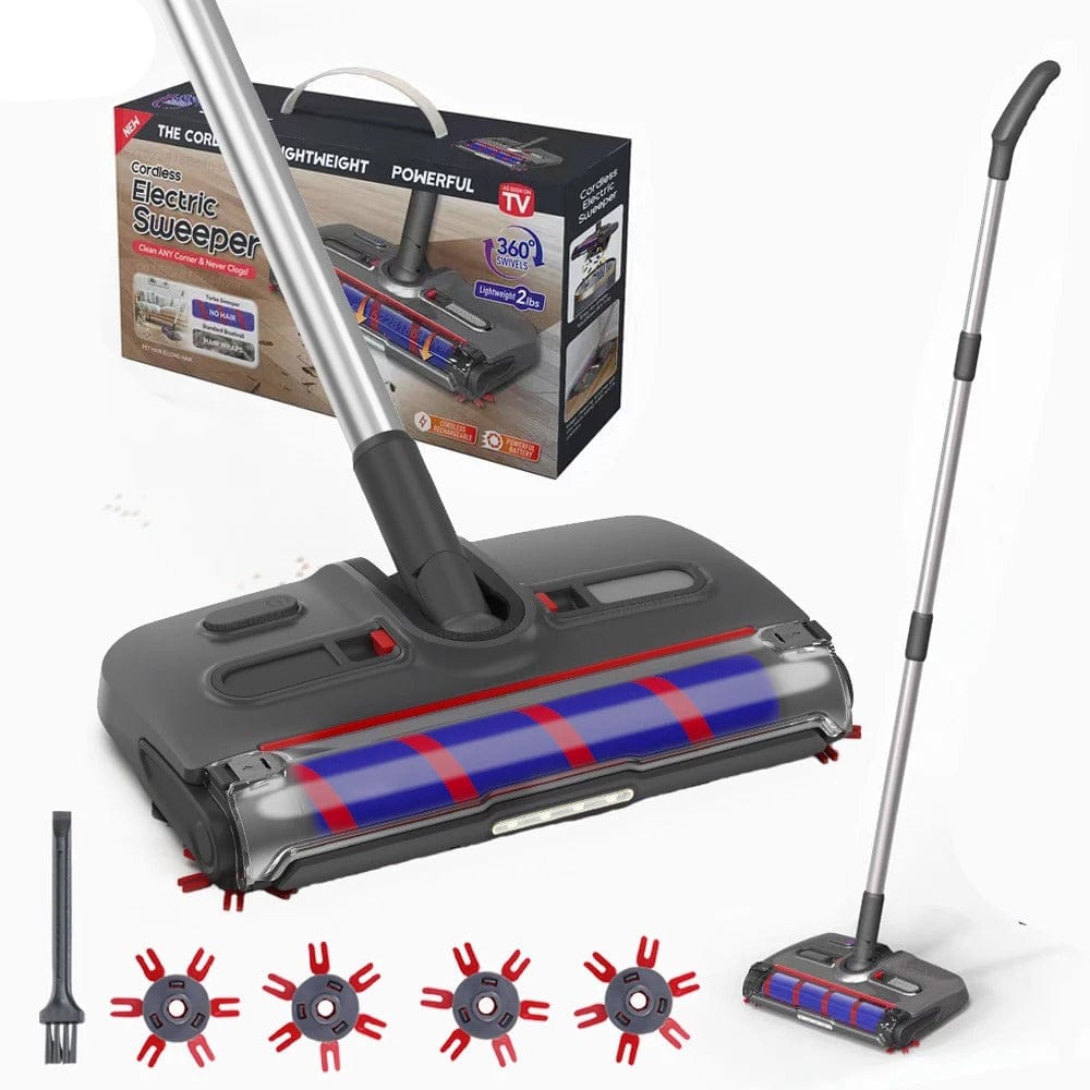 Wireless Electric Floor Sweeper Portable Rotating Handheld Carpet Cleaner