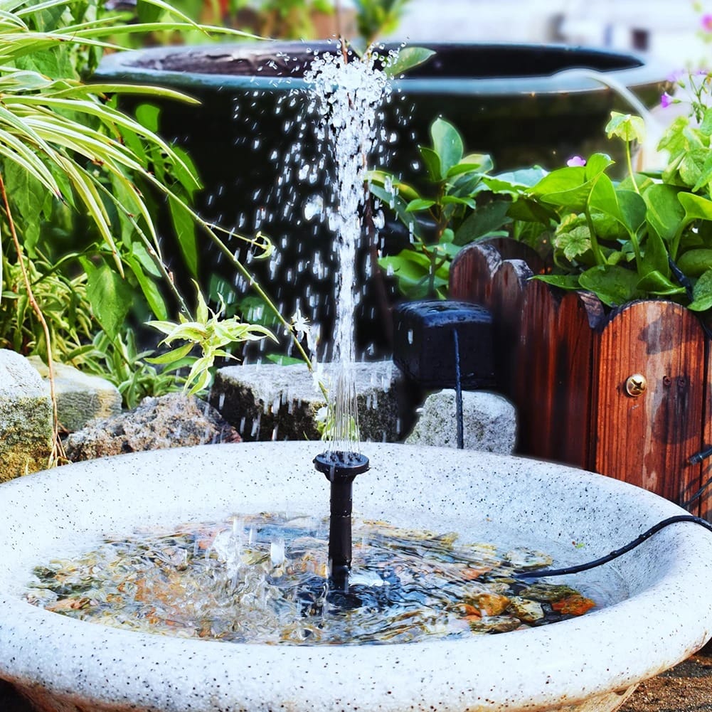 AquaPro Solar Fountain Pump with 3m Cable & 6 Nozzles