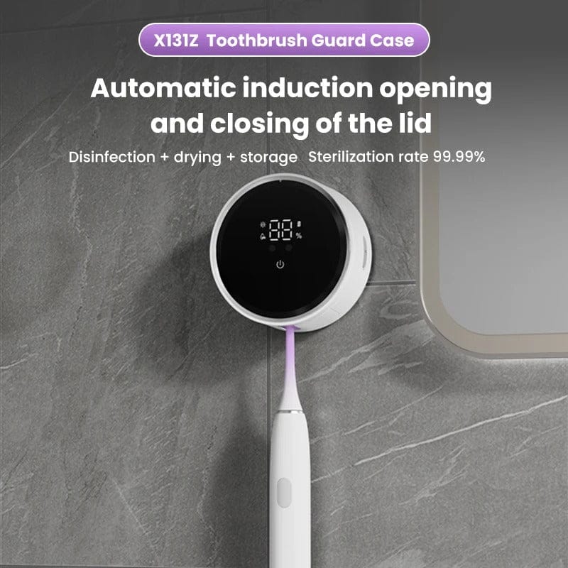Toothbrush Sanitizer and Holder – Wall Mounted Rechargeable Portable
