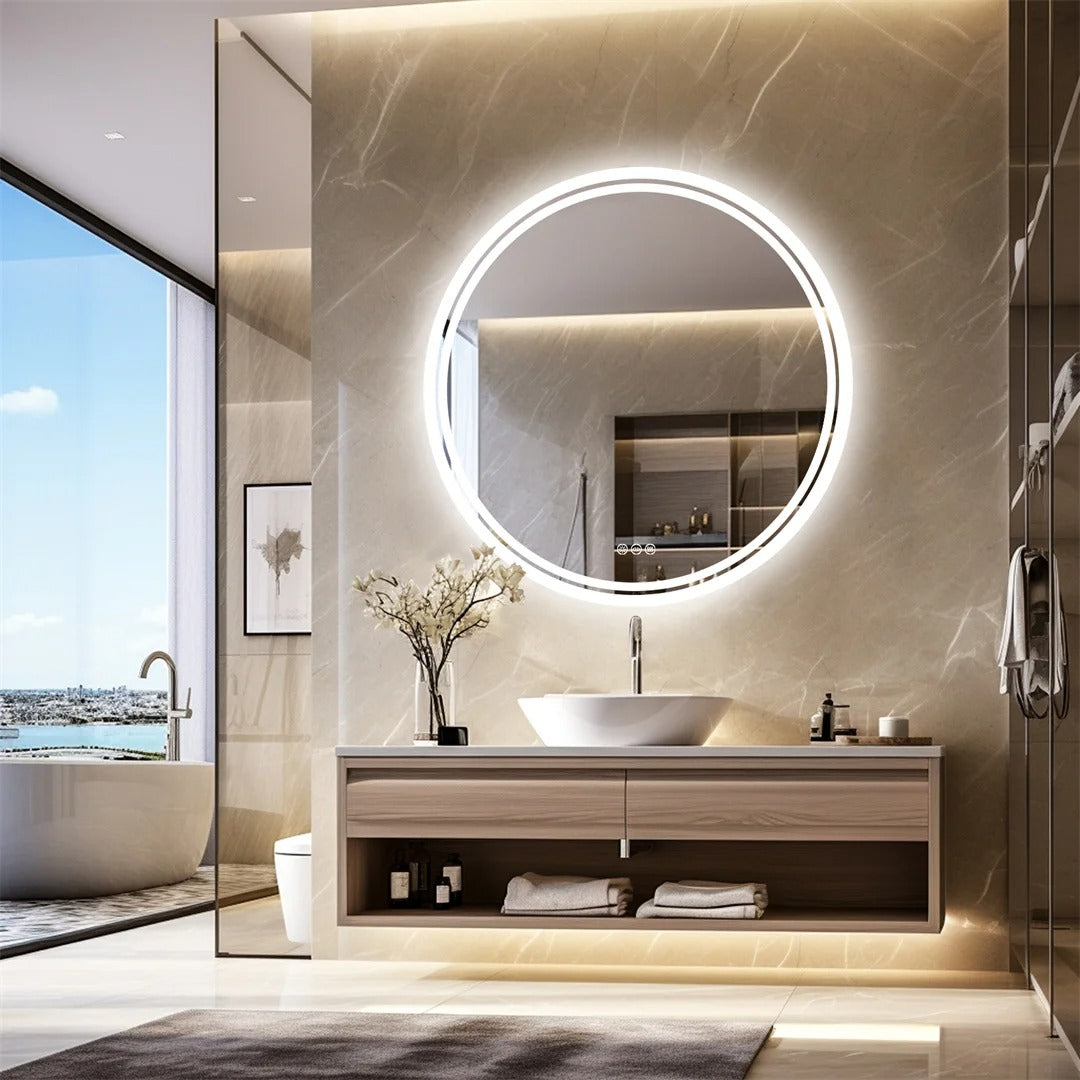 Round LED Smart Bathroom Mirror
