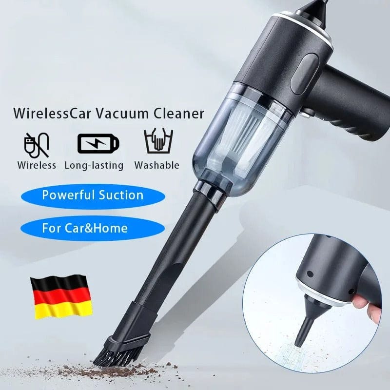 Portable Wireless Car Vacuum Cleaner – USB Rechargeable Wet & Dry