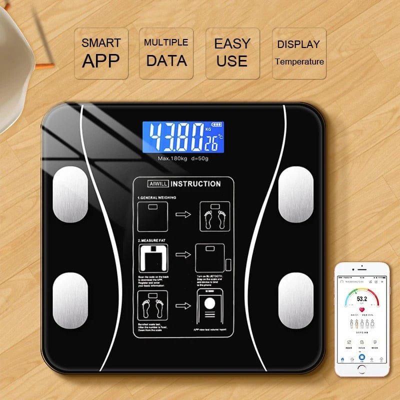 Smart Body Fat Scale – Wireless Bluetooth Digital Weight Analyzer