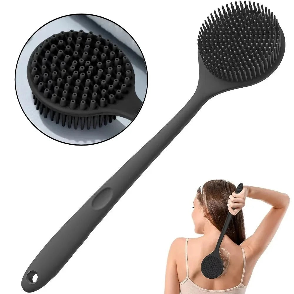 PureGlow Exfoliating Back Scrubber Brush with Long Handle