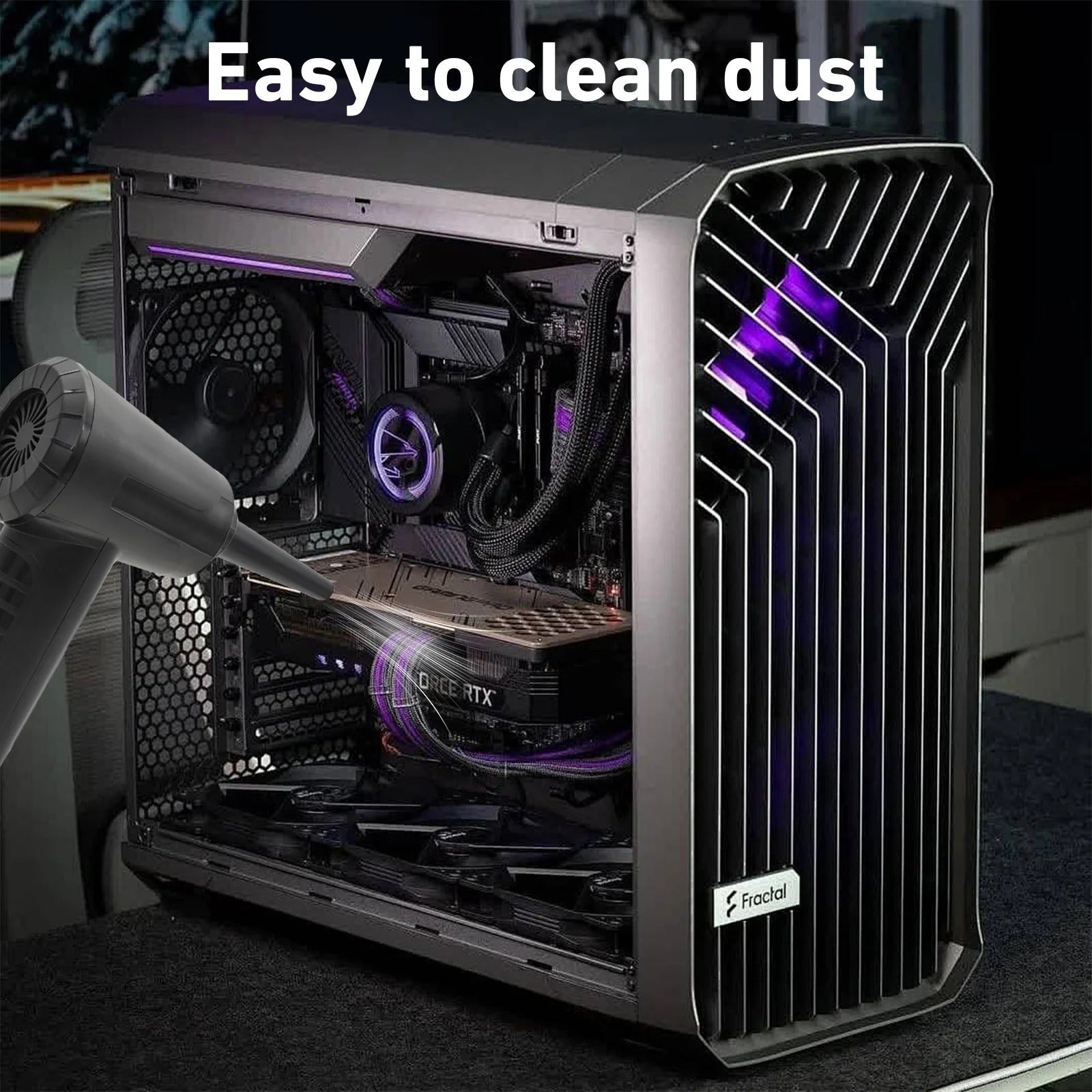 50000RPM Cordless Air Duster with LED Light for Cleaning