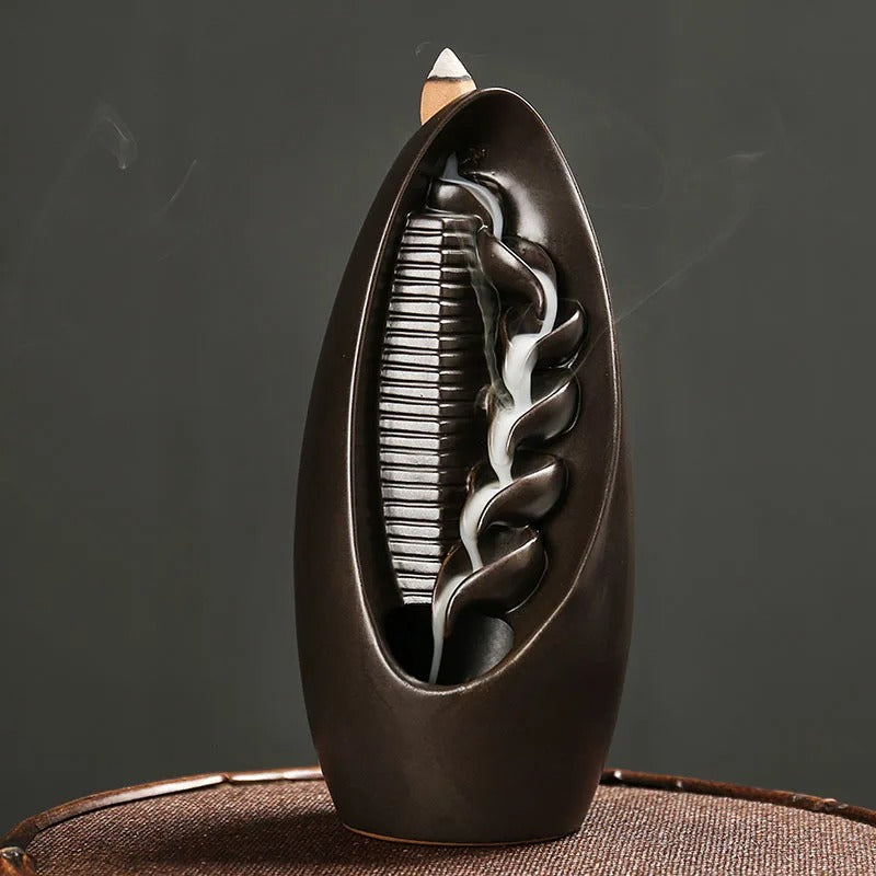 Luxury Ceramic Smoky Waterfall Incense Burner