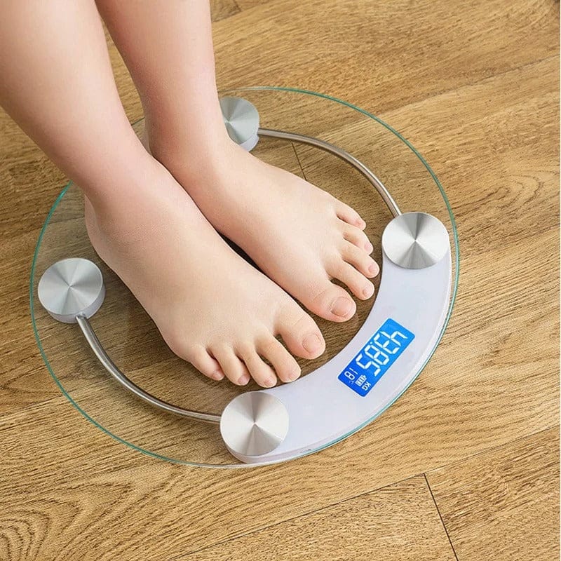 Round Digital Bathroom Scale – HD LCD Display Precision Weight