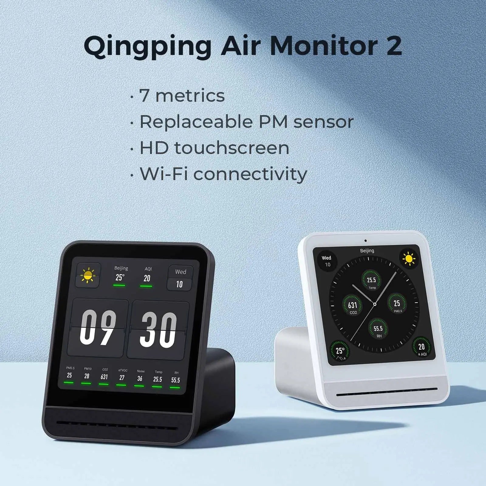 Smart Air Quality Monitor with CO₂ and PM2.5 Sensor