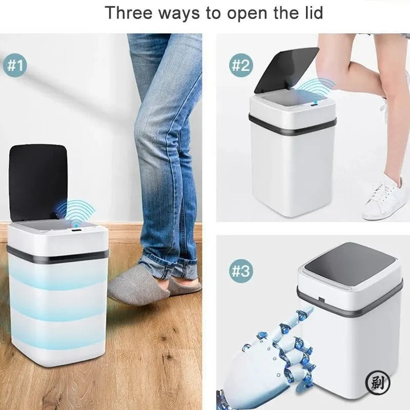 13L Smart Touchless Trash Can for Kitchen and Bathroom