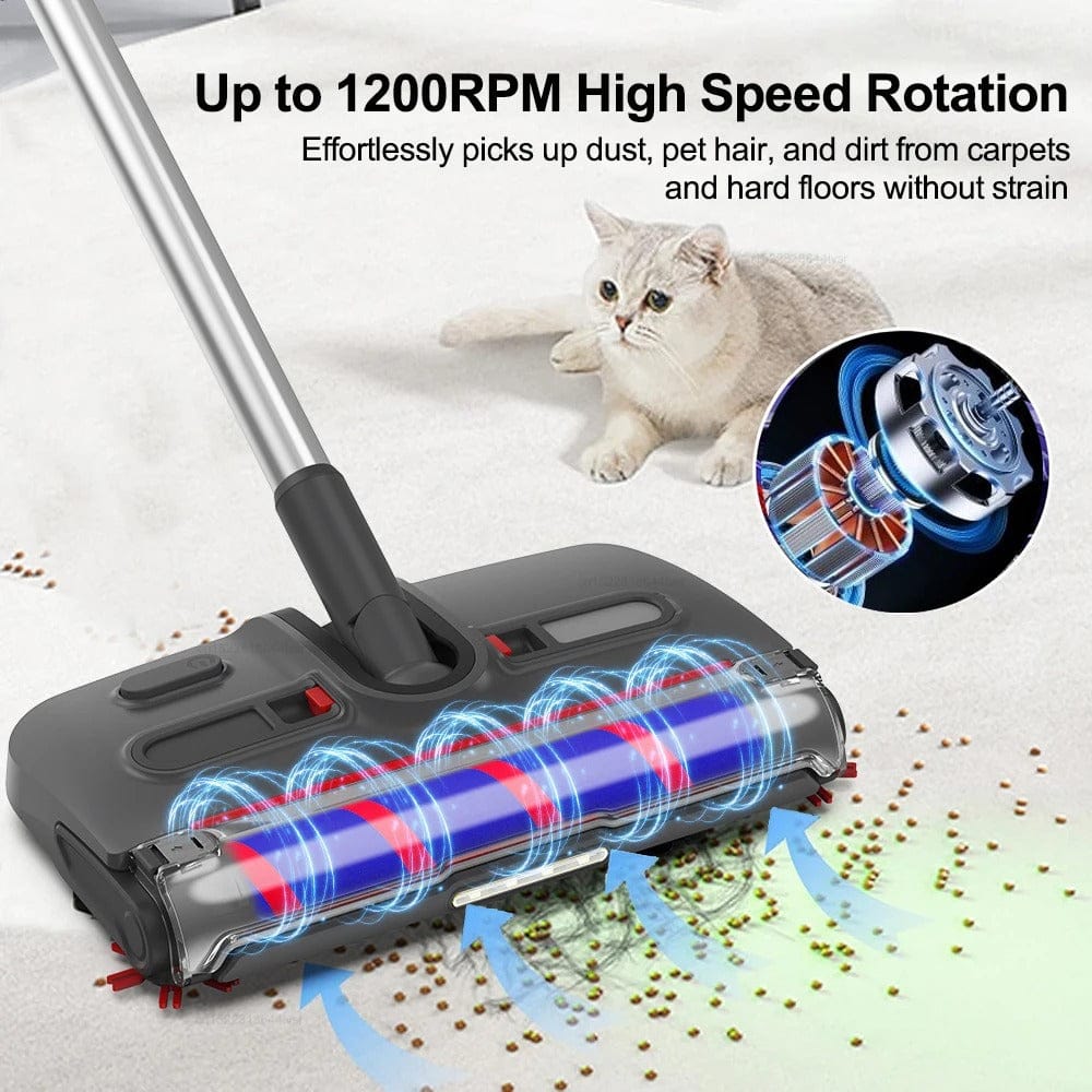 Wireless Electric Floor Sweeper Portable Rotating Handheld Carpet Cleaner