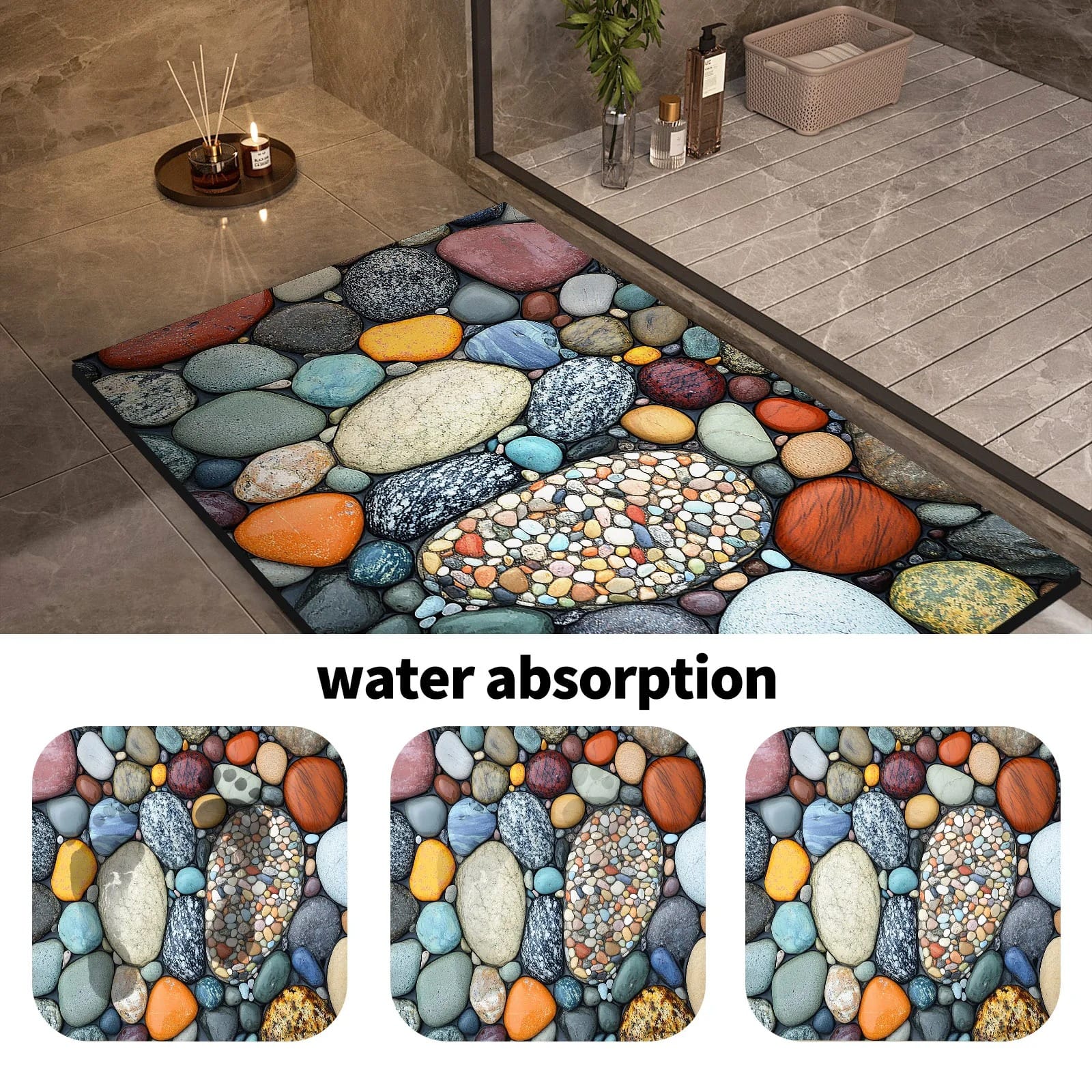 Stone Design Diatomite Bathroom Mat