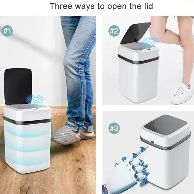SmartTouch 13L Touchless Trash Can for Kitchen & Bathroom