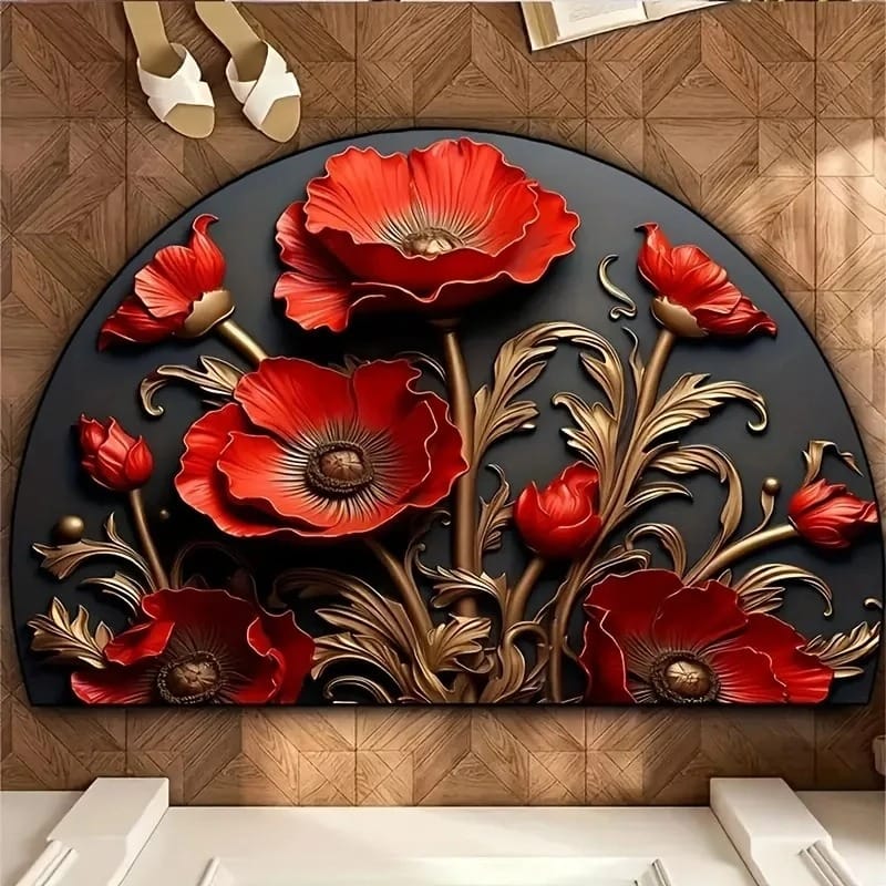 FloraArc Soft Non-Slip Kitchen Door Mat