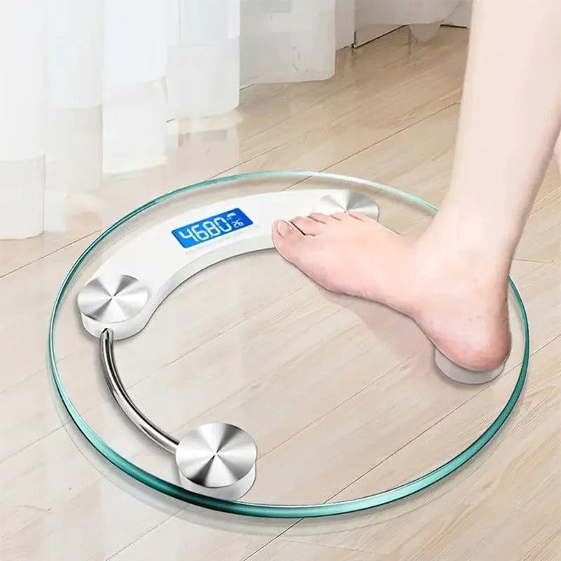 Round Digital Bathroom Scale – HD LCD Display Precision Weight