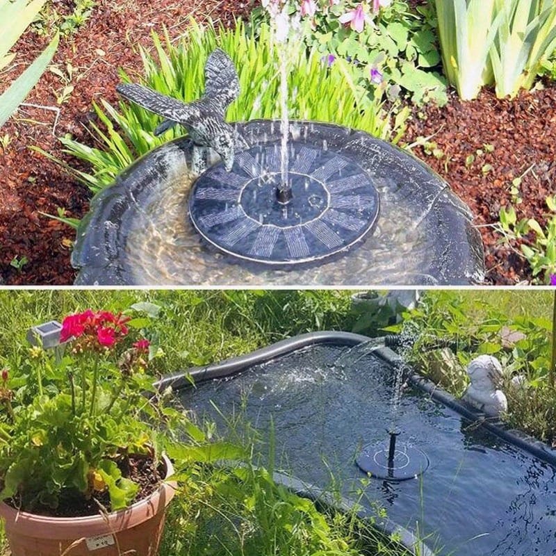 SummerFlow Solar Floating Fountain Pump – Garden Pond & Pool Water Feature with Spray Nozzles