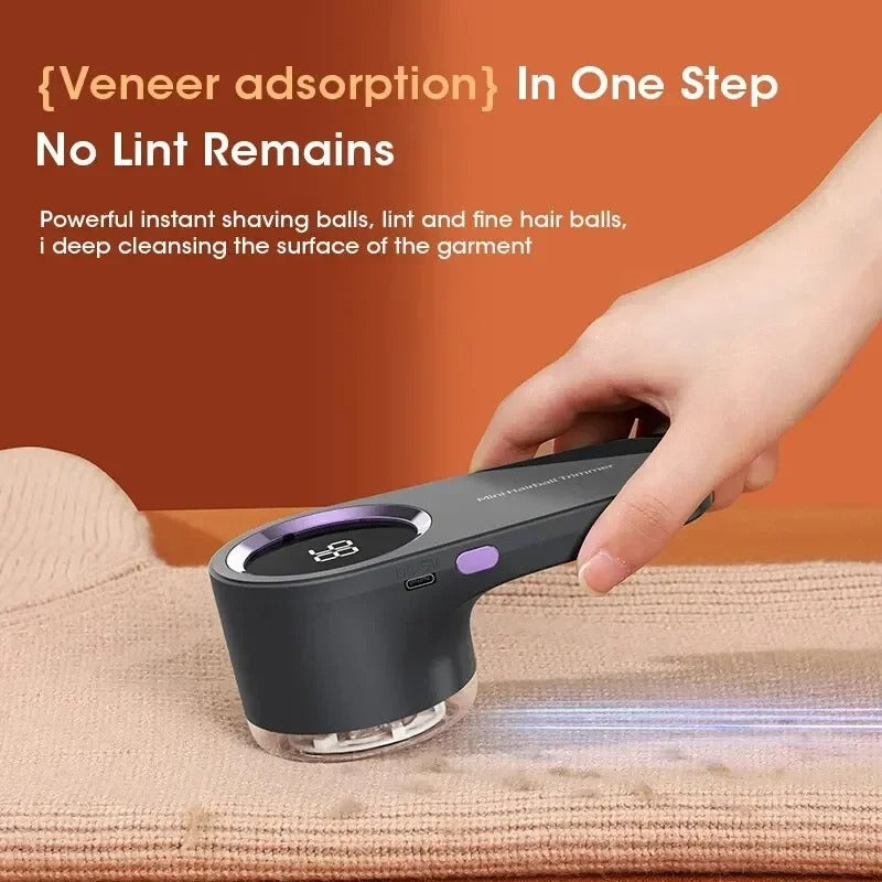 Electric Fabric Shaver Rechargeable Lint Remover with Digital Display