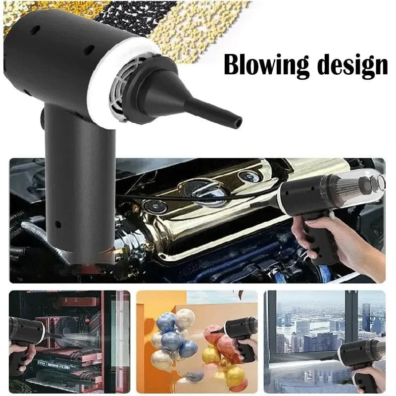 Portable Wireless Car Vacuum Cleaner – USB Rechargeable Wet & Dry