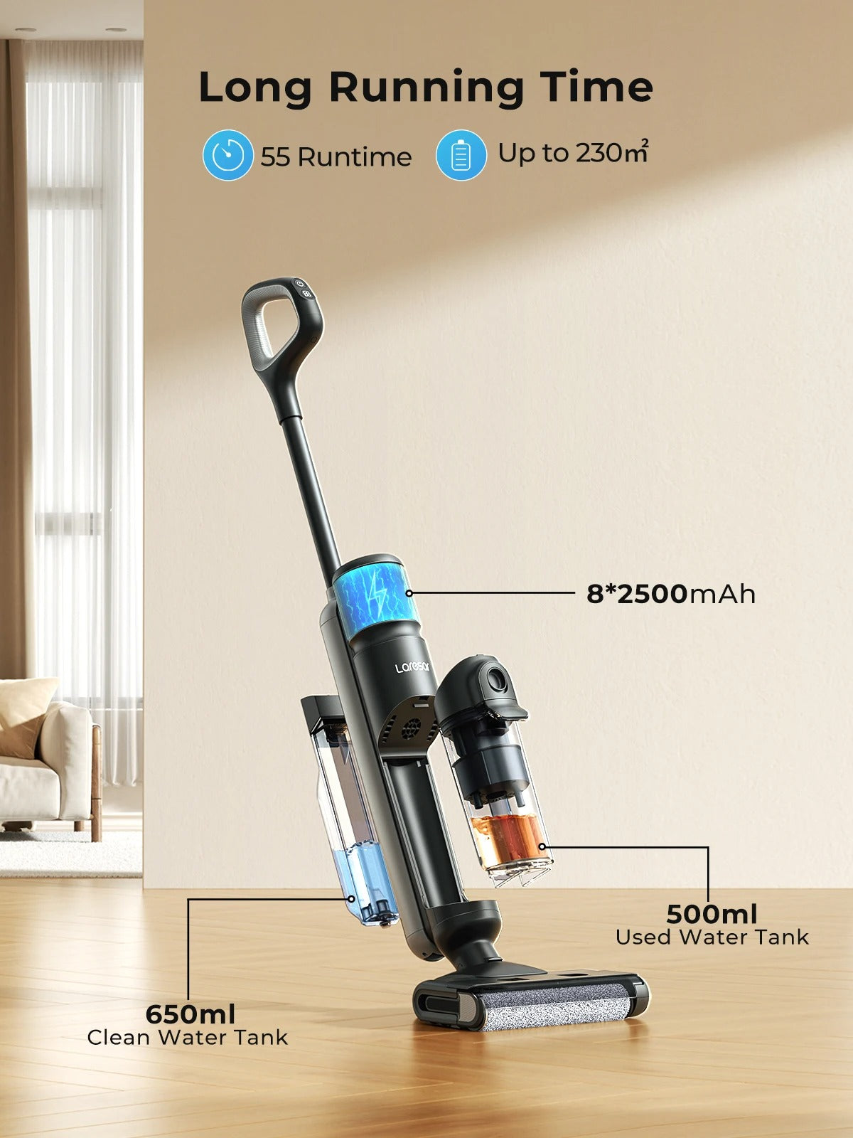 Cordless Wet Dry Vacuum Cleaner – Smart Self-Cleaning Floor Washer