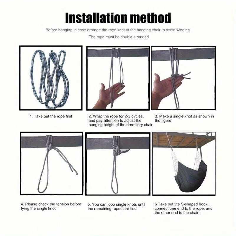 Thick Canvas Hammock with Anti-Rollover Design
