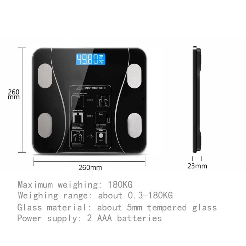 Smart Body Fat Scale – Wireless Bluetooth Digital Weight Analyzer