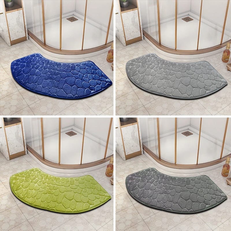 3D Cobblestone Bathroom Mat Anti-Slip