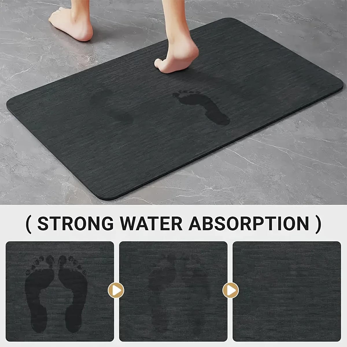 Shaped Diatomite Bathroom Mat