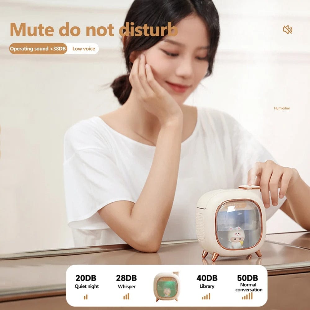 500ml Ultrasonic Cartoon Air Humidifier with Double Spray Lights