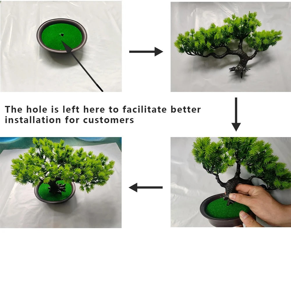 27cm Artificial Pine Bonsai Plant  Realistic Indoor Bonsai Tree