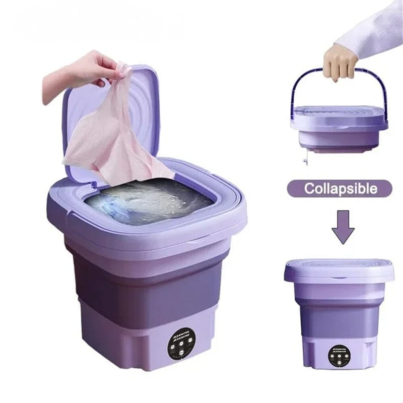 8L Portable Foldable Mini Washing Machine with Spin Dryer
