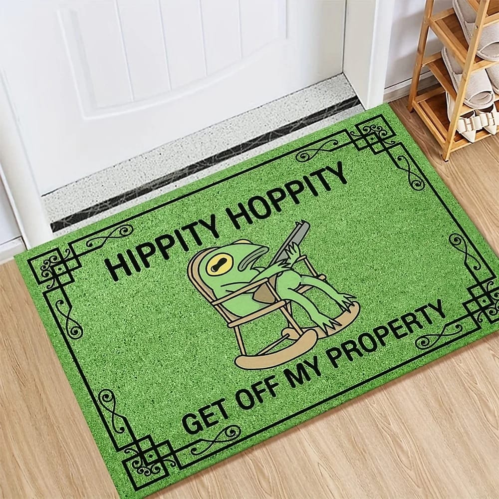 FrogLoom Green Welcome Door Mat