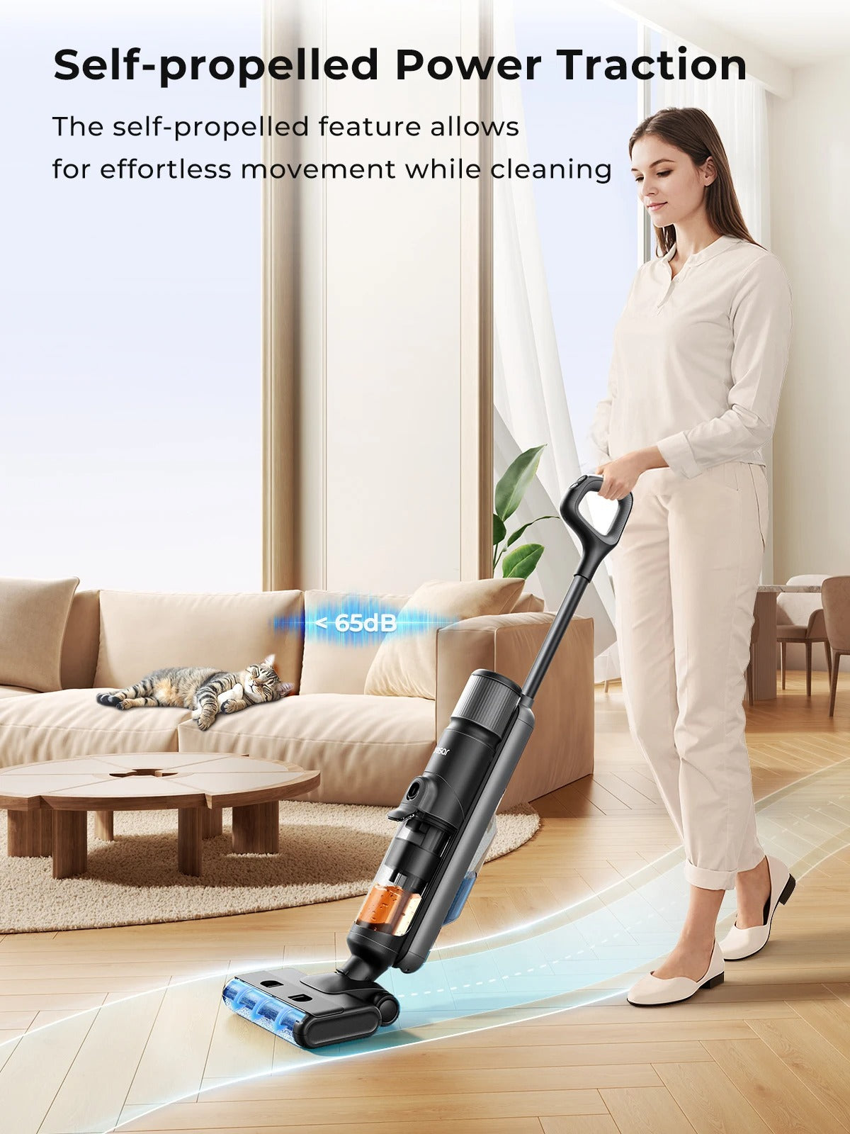 Cordless Wet Dry Vacuum Cleaner – Smart Self-Cleaning Floor Washer