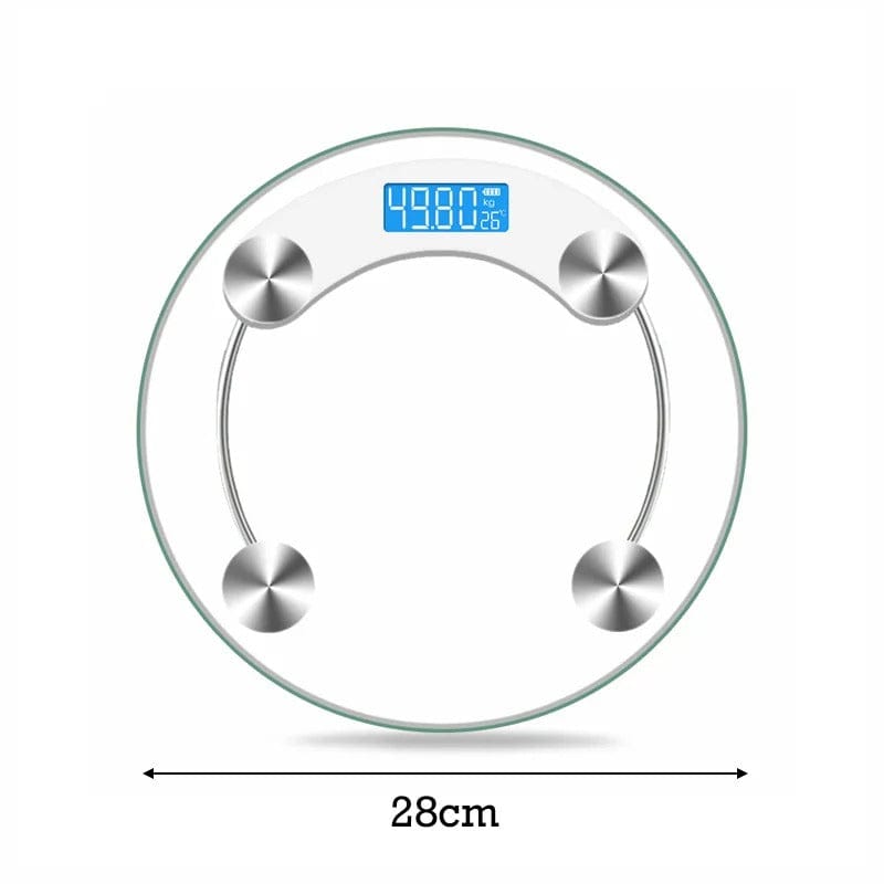 Round Digital Bathroom Scale – HD LCD Display Precision Weight