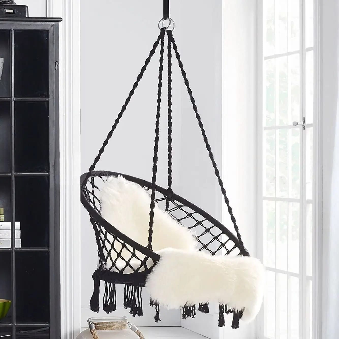 Indoor Hanging Hammock Chair with Cushion