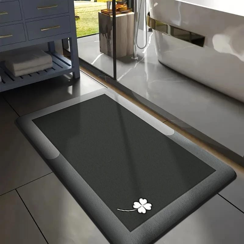 Thick Flannel Absorbent Bathroom Mat Anti-Slip
