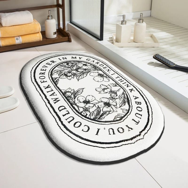 Thick Flannel Bathroom Mat Anti-Slip