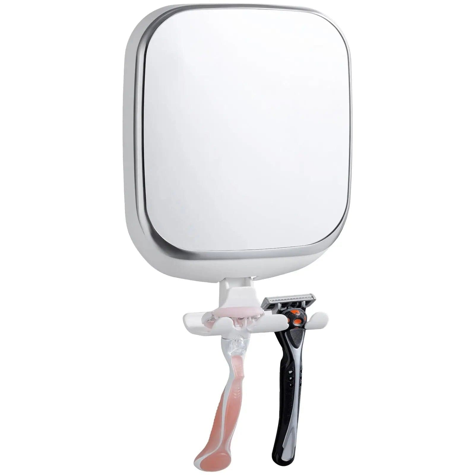 Round Fogless Shower Mirror with Suction Cup and Holder