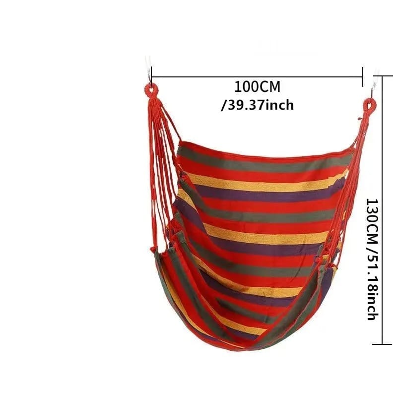 Thick Canvas Hammock with Anti-Rollover Design