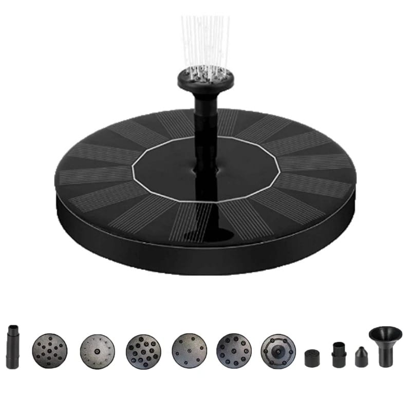 SummerFlow Solar Floating Fountain Pump – Garden Pond & Pool Water Feature with Spray Nozzles