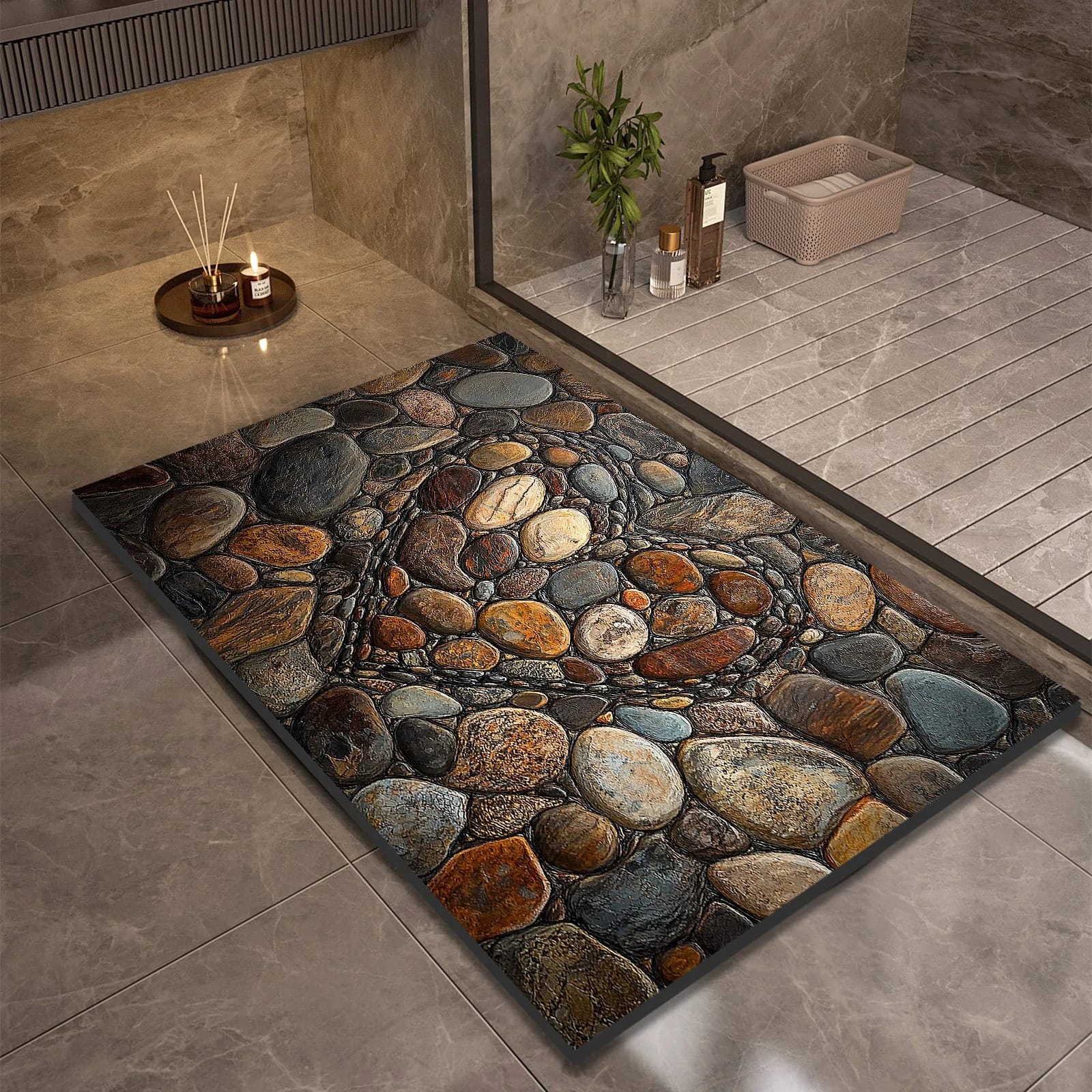 Stone Design Diatomite Bathroom Mat