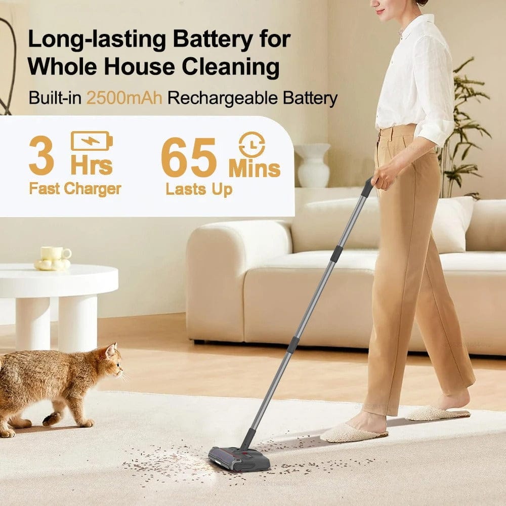 Wireless Electric Floor Sweeper Portable Rotating Handheld Carpet Cleaner