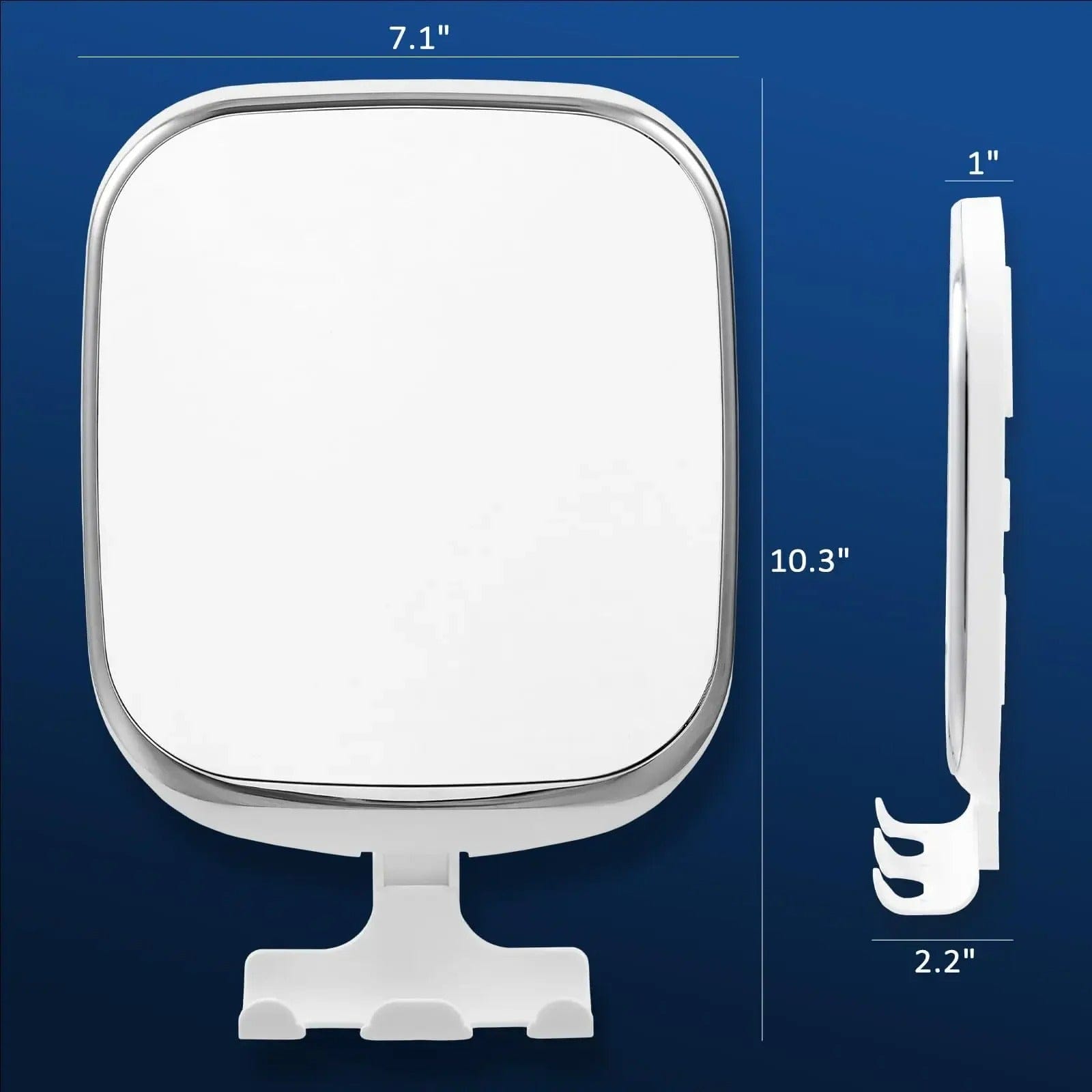 Round Fogless Shower Mirror with Suction Cup and Holder