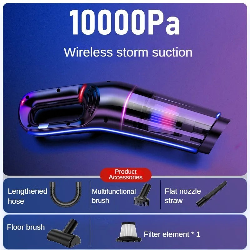 10000Pa Cordless Car Vacuum Cleaner Mini Portable Powerful Handheld