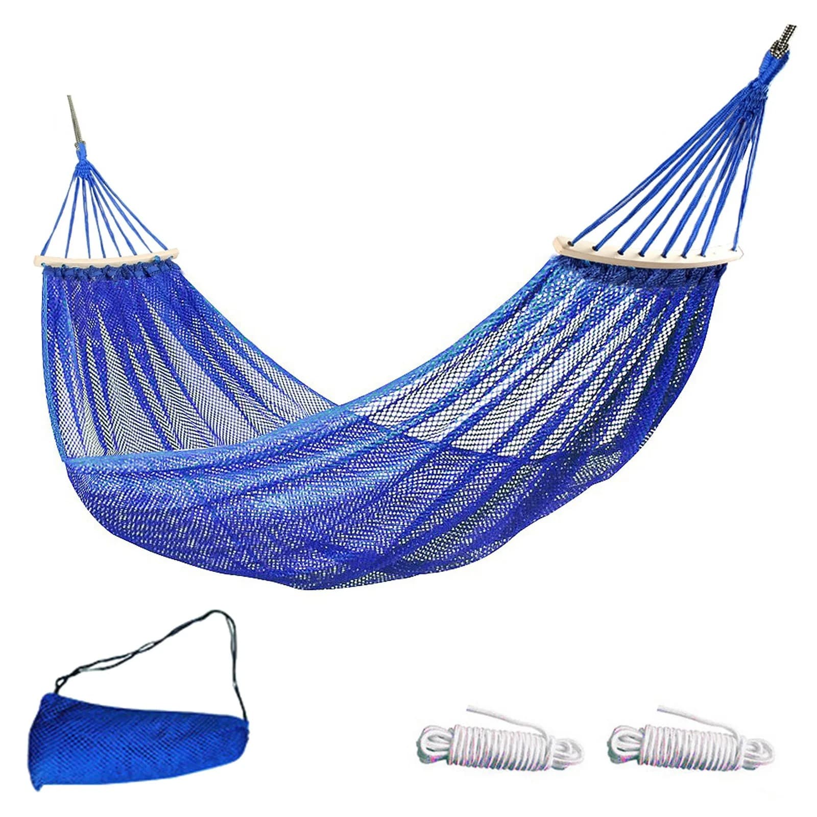 Thick Rope Mesh Hammock with Carry Bag