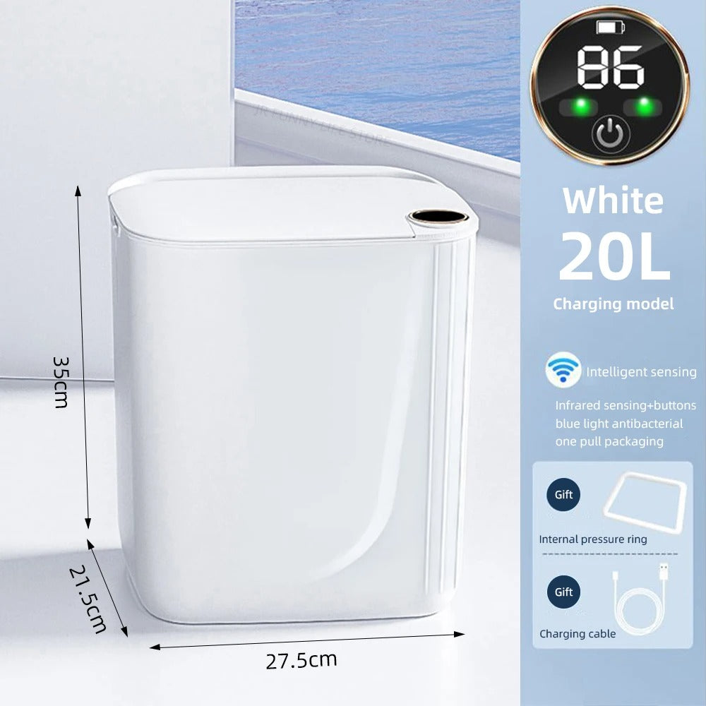 20L Smart Sensor Trash Can with Type-C Recharge & Display