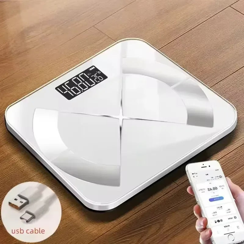 Bluetooth Smart Body Fat Scale – Accurate Digital USB Rechargeable