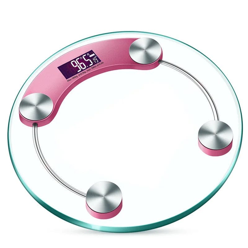 Round Digital Bathroom Scale – HD LCD Display Precision Weight