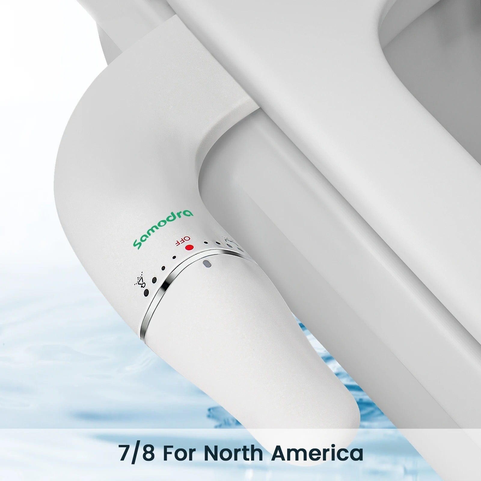 Ultra Slim Toilet Bidet Attachment with Dual Nozzle Control